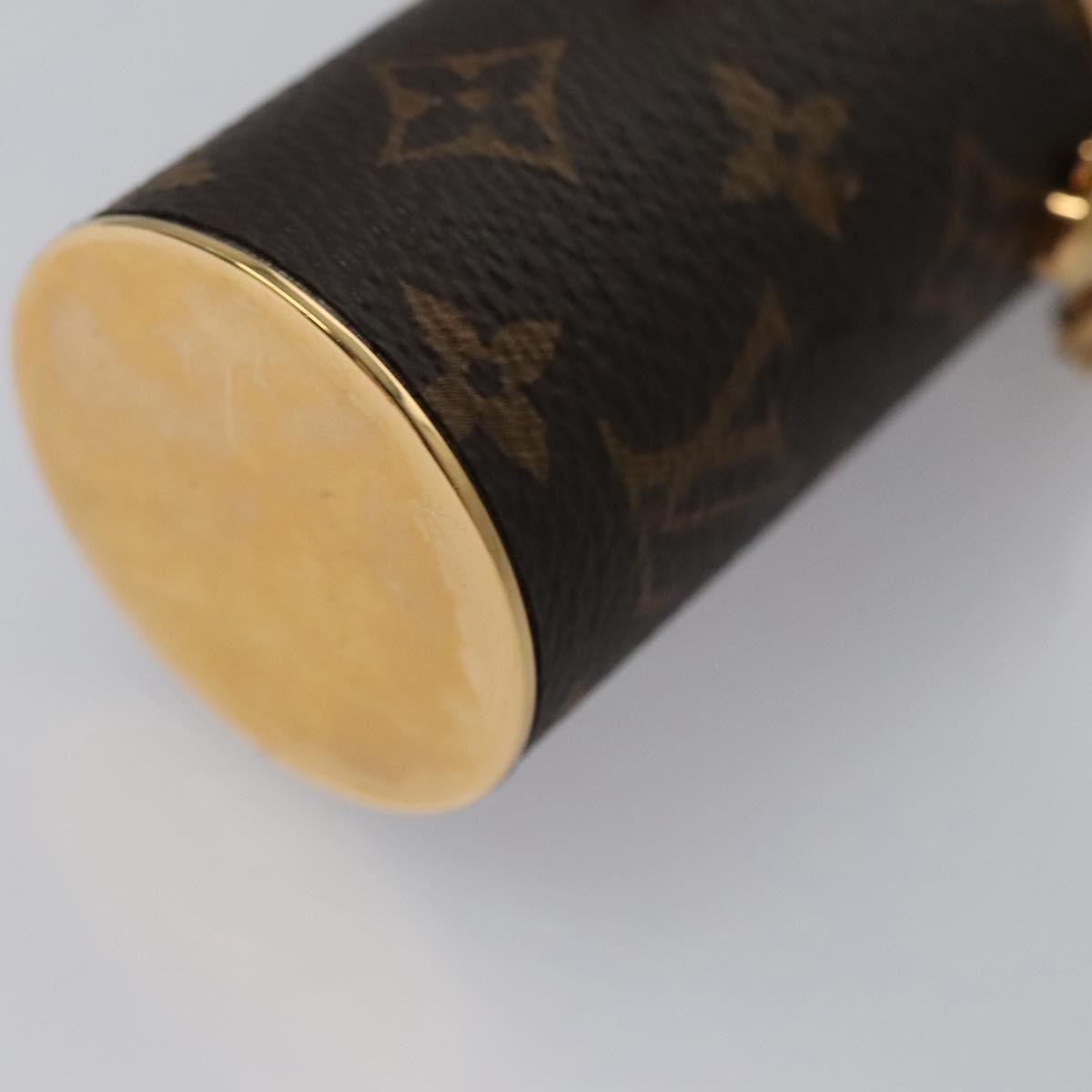 Louis Vuitton Lipstick Case on Chain Monogram Canvas, BROWN, CANVAS, Clutche & pouche