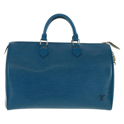 Louis Vuitton Speedy Handbag Epi Leather, BLUE, LEATHER, Handbag