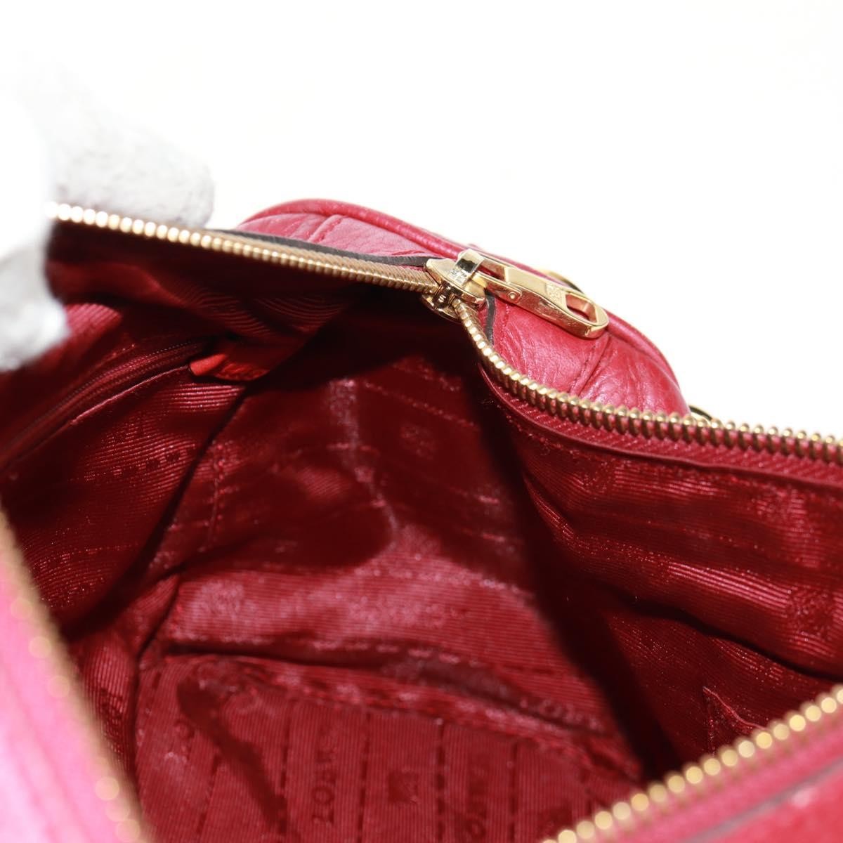 Loewe Anagram handbag Leather, RED, LEATHER, Handbag