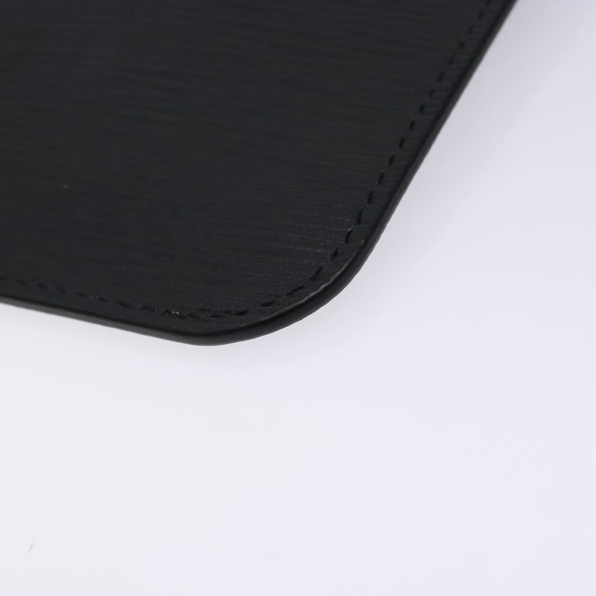 Louis Vuitton Neverfull Pochette Epi Leather, BLACK, LEATHER, Tote bag