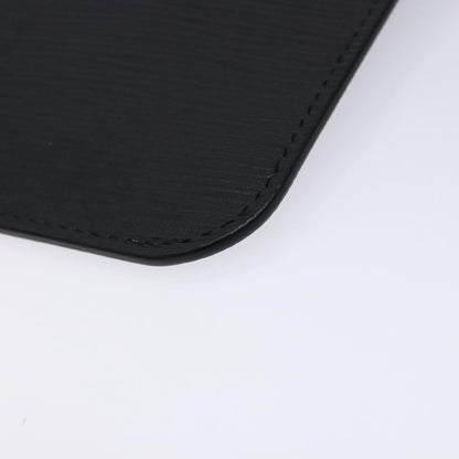 Louis Vuitton Neverfull Pochette Epi Leather, BLACK, LEATHER, Tote bag