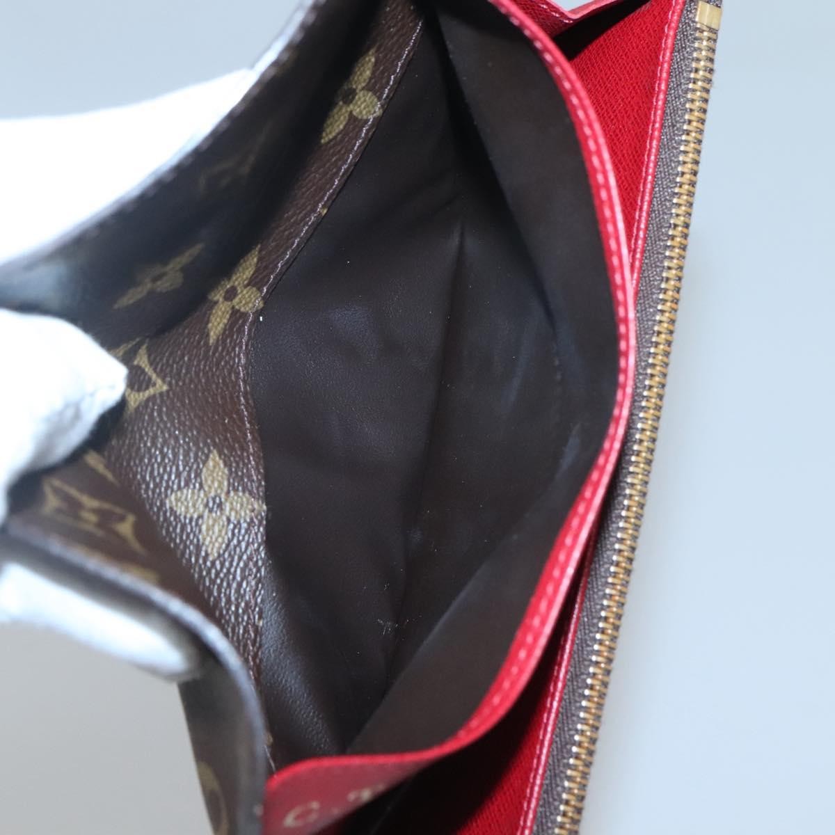 Louis Vuitton Emilie Wallet Monogram Canvas, Red, Canvas, Wallet
