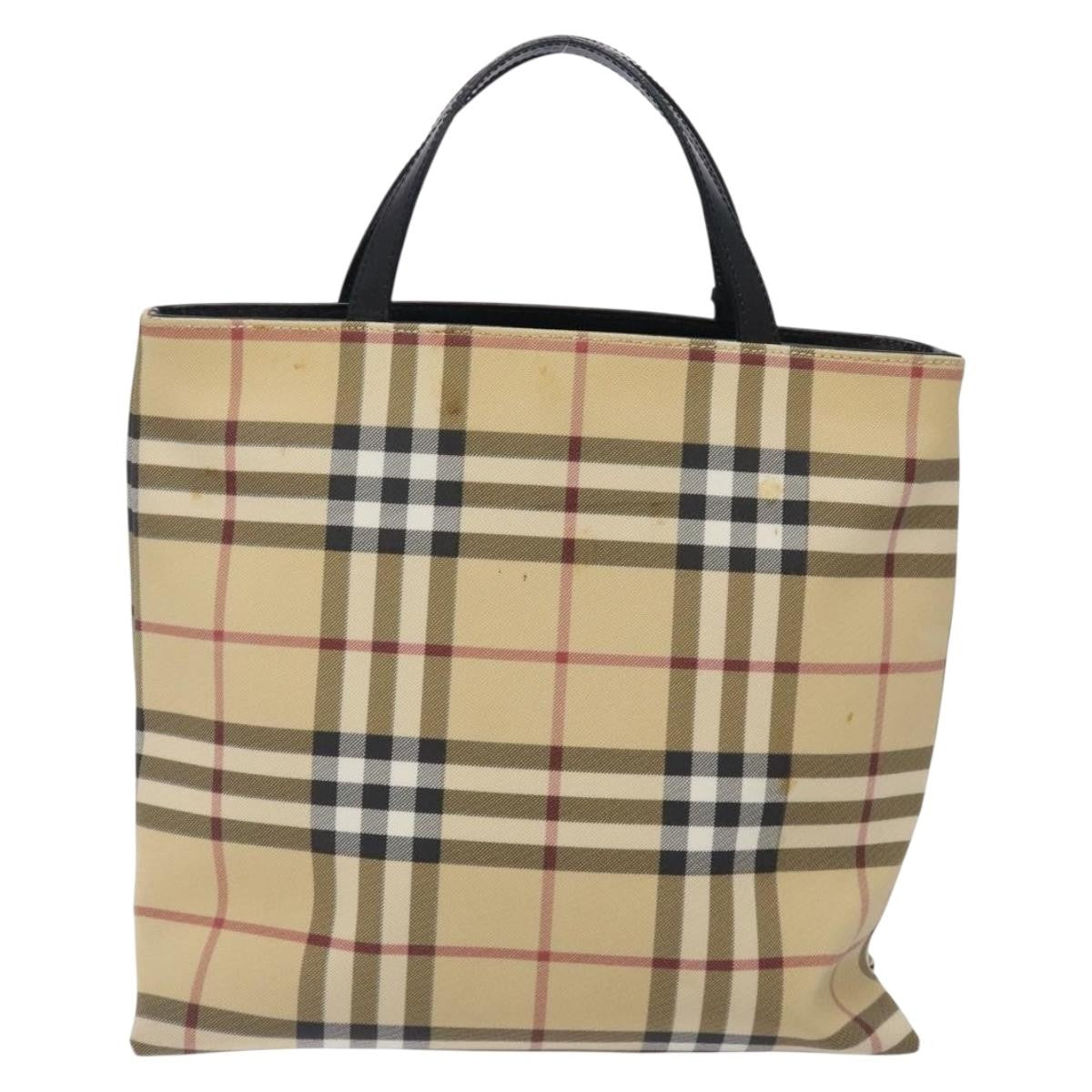Burberry Nova Check Tote canvas check pattern, BEIGE, CANVAS, Tote bag