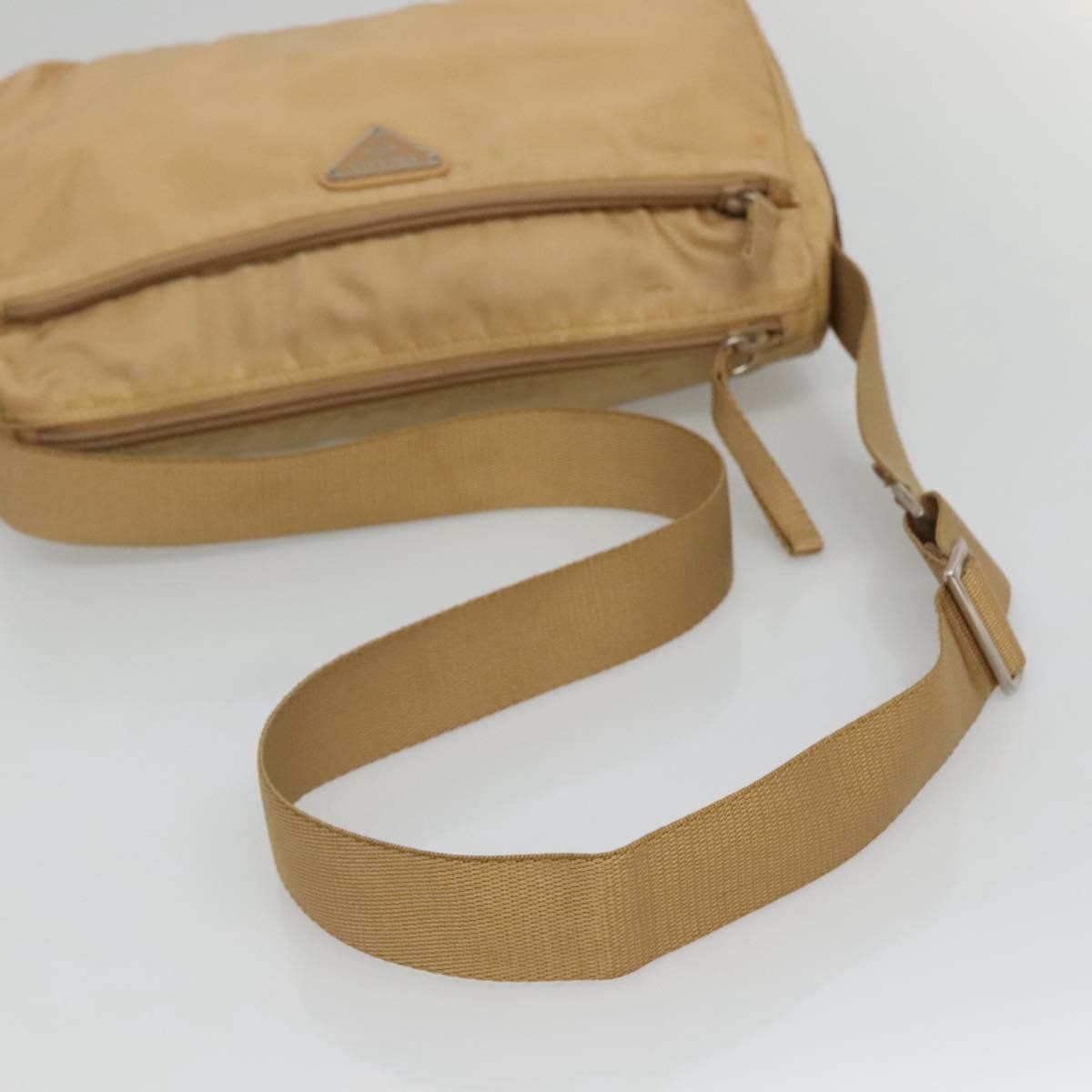 Prada Vintage Shoulder Bag Tessuto, BEIGE, NYLON, Shoulder bag