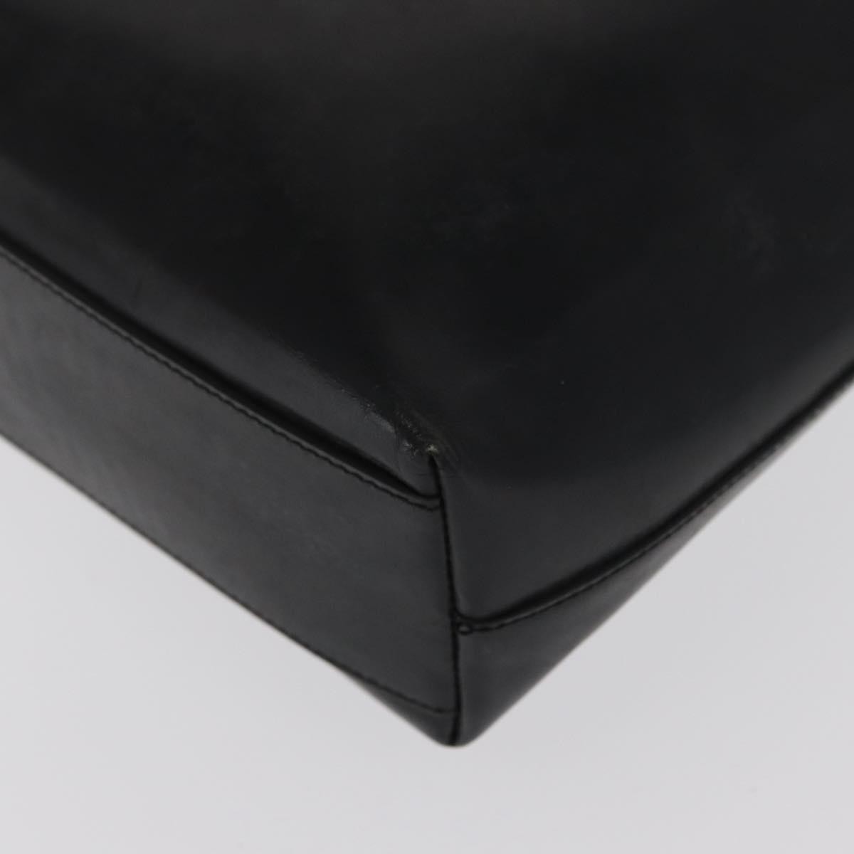 Prada Vintage Tote Leather, BLACK, LEATHER, Tote bag