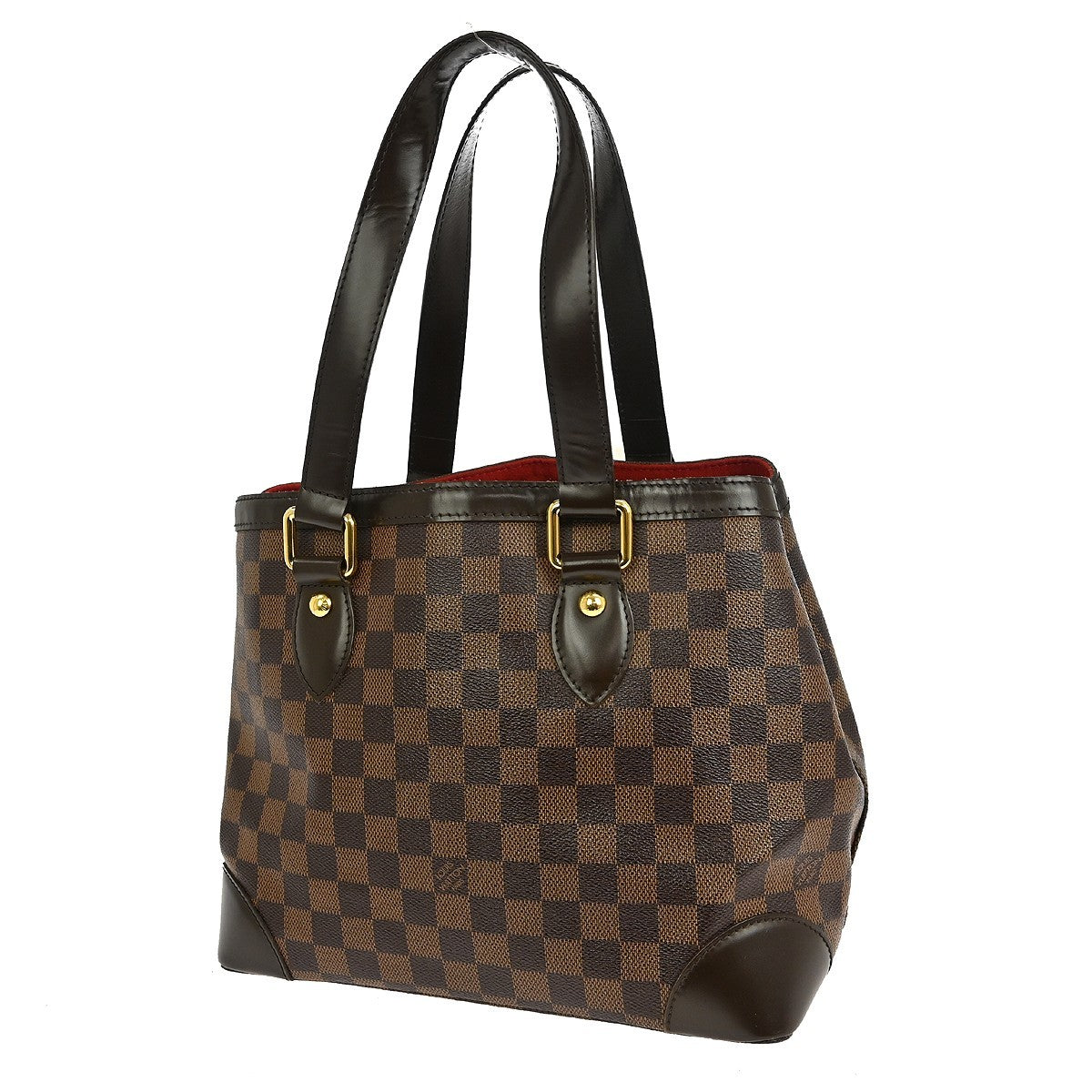 Louis Vuitton Hampstead Handbag Damier, BROWN, CANVAS, Shoulder bag