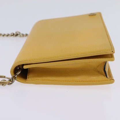 Gucci Betty Chain Wallet Leather, YELLOW, LEATHER, Clutche & pouche