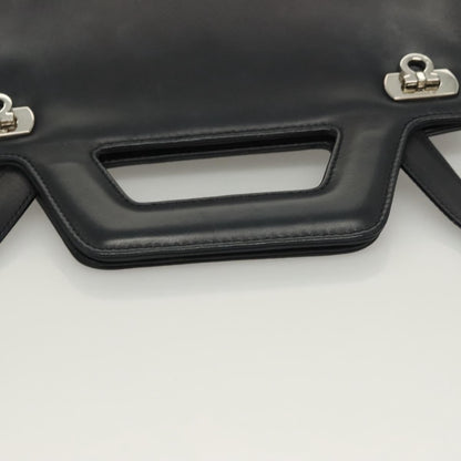 Salvatore Ferragamo Soft W Tote Leather, BLACK, LEATHER, Tote bag