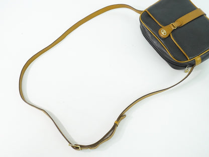 Celine Vintage Shoulder Bag Leather, BLACK, LEATHER, Shoulder bag