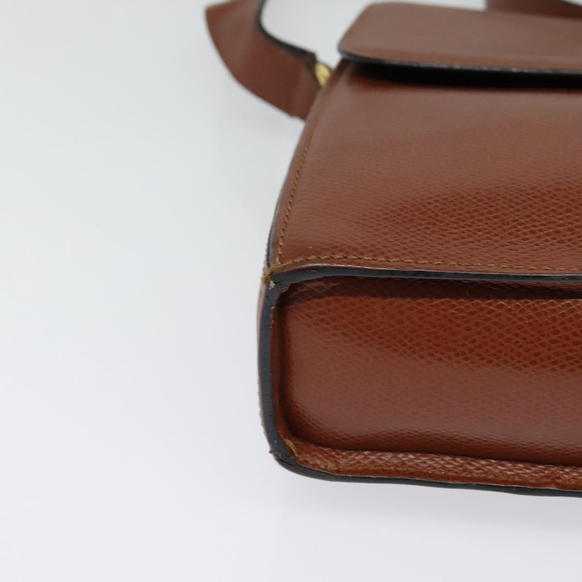 Celine Flap Shoulder Bag Leather, BROWN, LEATHER, Shoulder bag