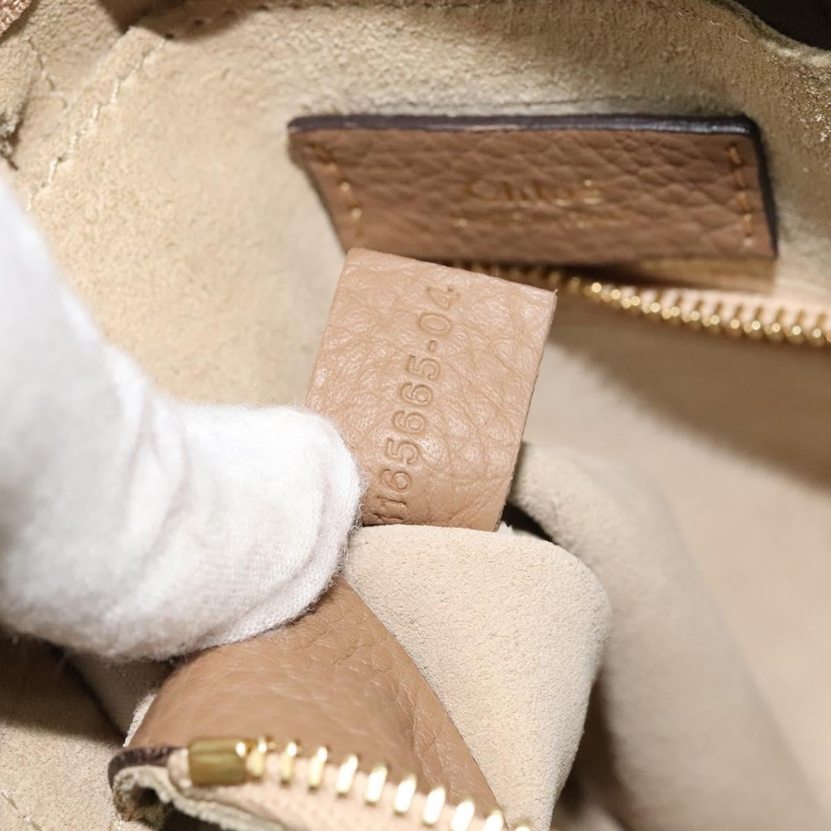 Chloe Hailey Bag Leather, BEIGE, LEATHER, Handbag