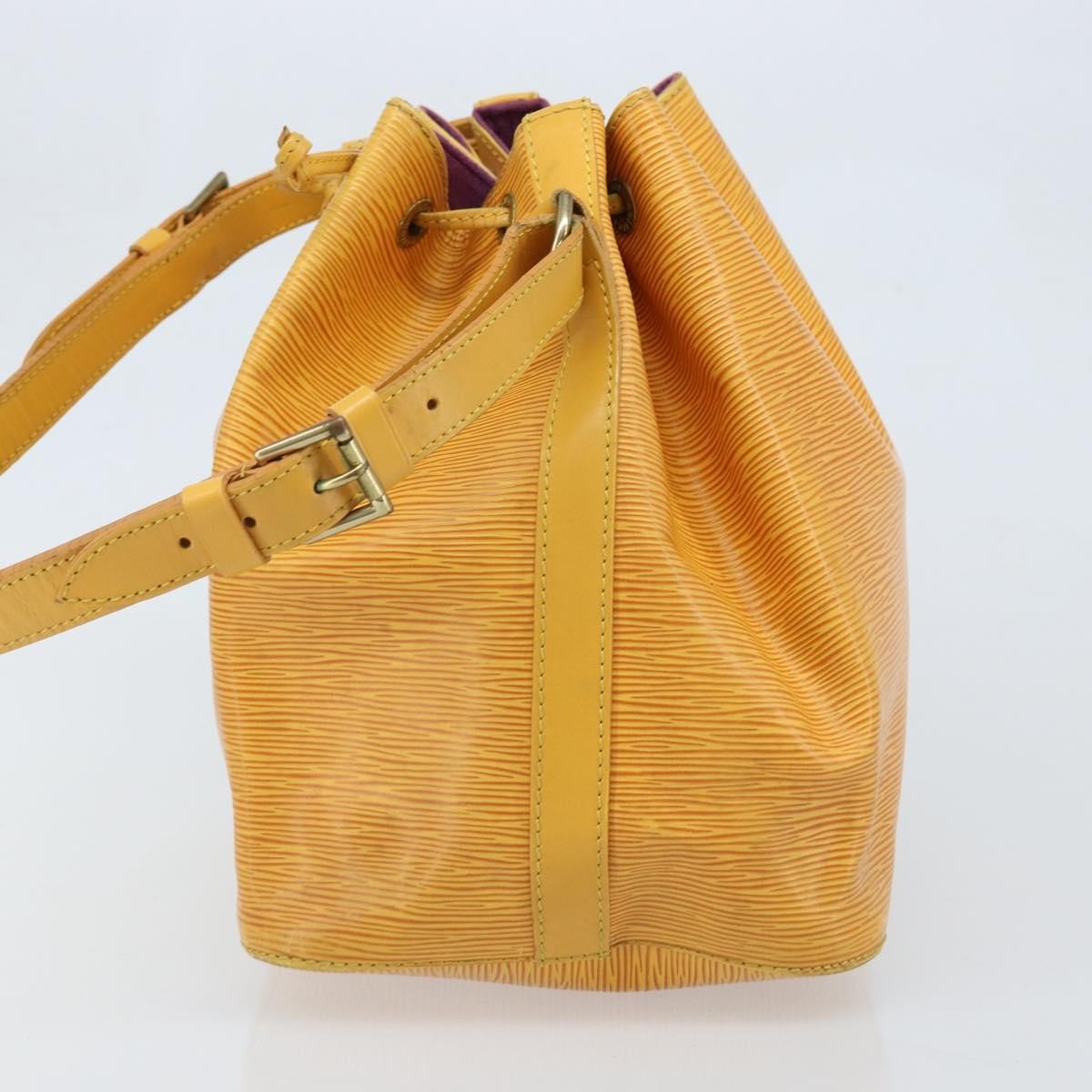 Louis Vuitton Petit Noe Handbag Epi Leather, Yellow, Leather, Shoulder Bag