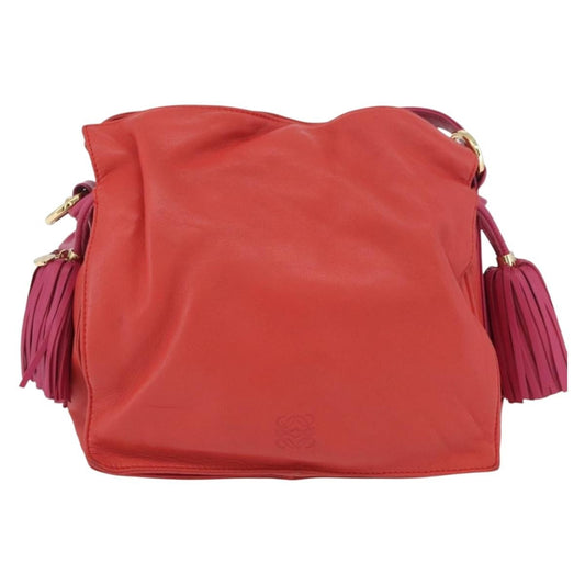 Loewe Flamenco Bag Leather, ORANGE, LEATHER, Shoulder bag