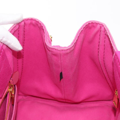 Prada Canapa Open Tote Canvas, PINK, CANVAS, Tote bag
