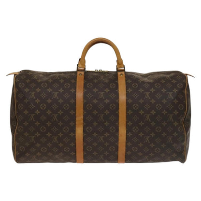 Louis Vuitton Keepall Bag Monogram Canvas, BROWN, CANVAS, Travel bag