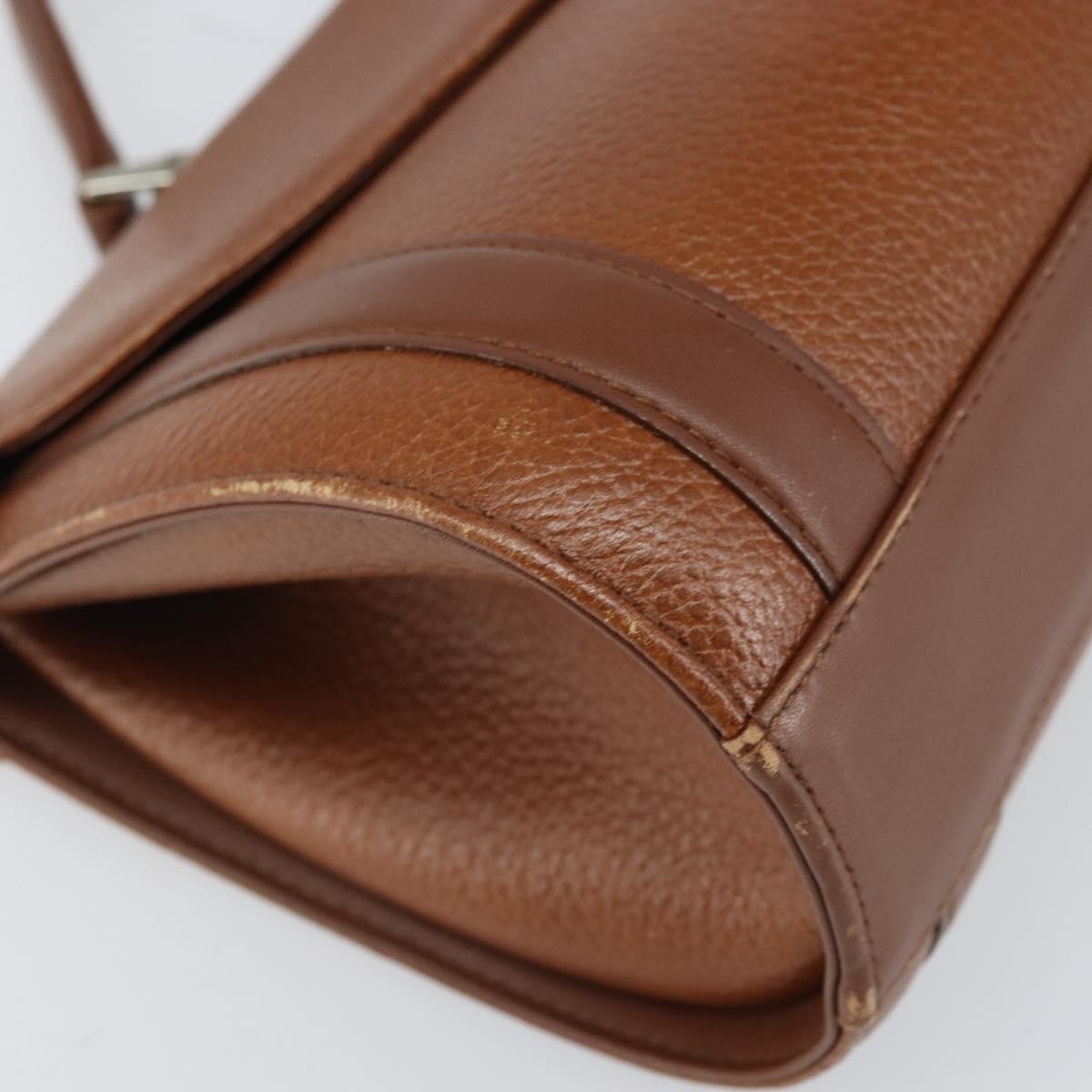 Burberry Vintage Handbag Leather, BROWN, LEATHER, Handbag