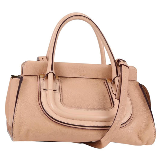 Chloe Everston Satchel Leather, BEIGE, LEATHER, Handbag