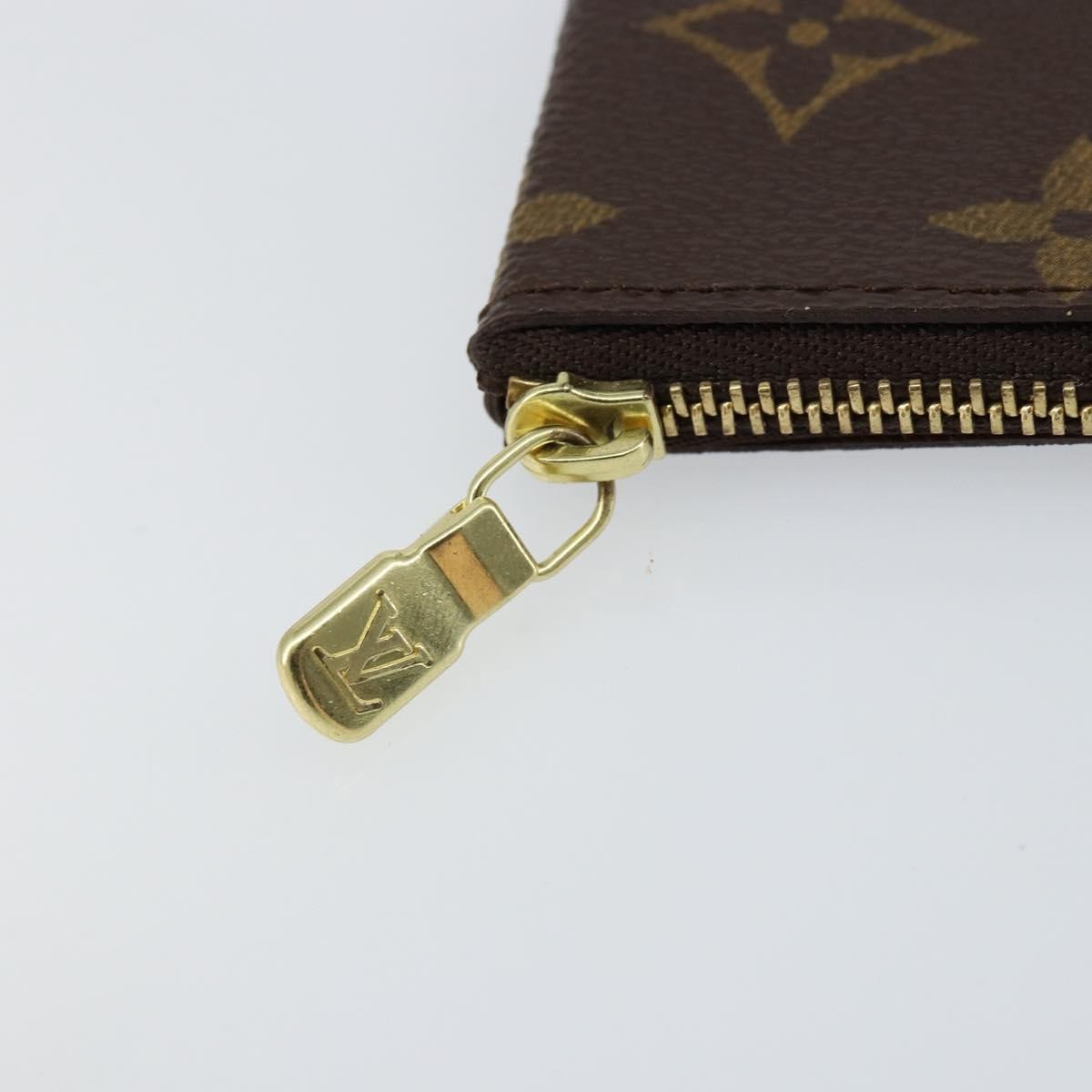 Louis Vuitton Pochette Clés Monogram Canvas, BROWN, CANVAS, Wallets
