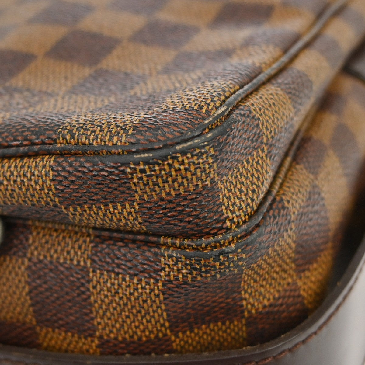 Louis Vuitton Naviglio Handbag Damier, Brown, Canvas, Shoulder Bag