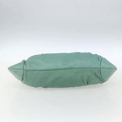 Salvatore Ferragamo Gancini handbag Leather, GREEN, LEATHER, Handbag