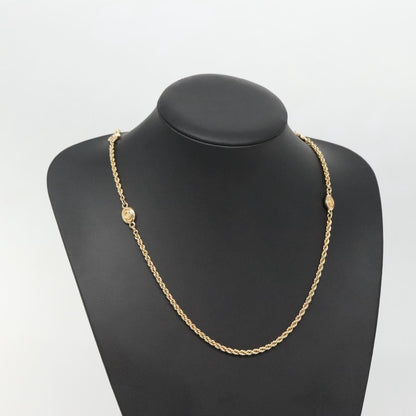 Christian Dior CD Round Pendant Necklace Metal, GOLD, METAL, Necklace