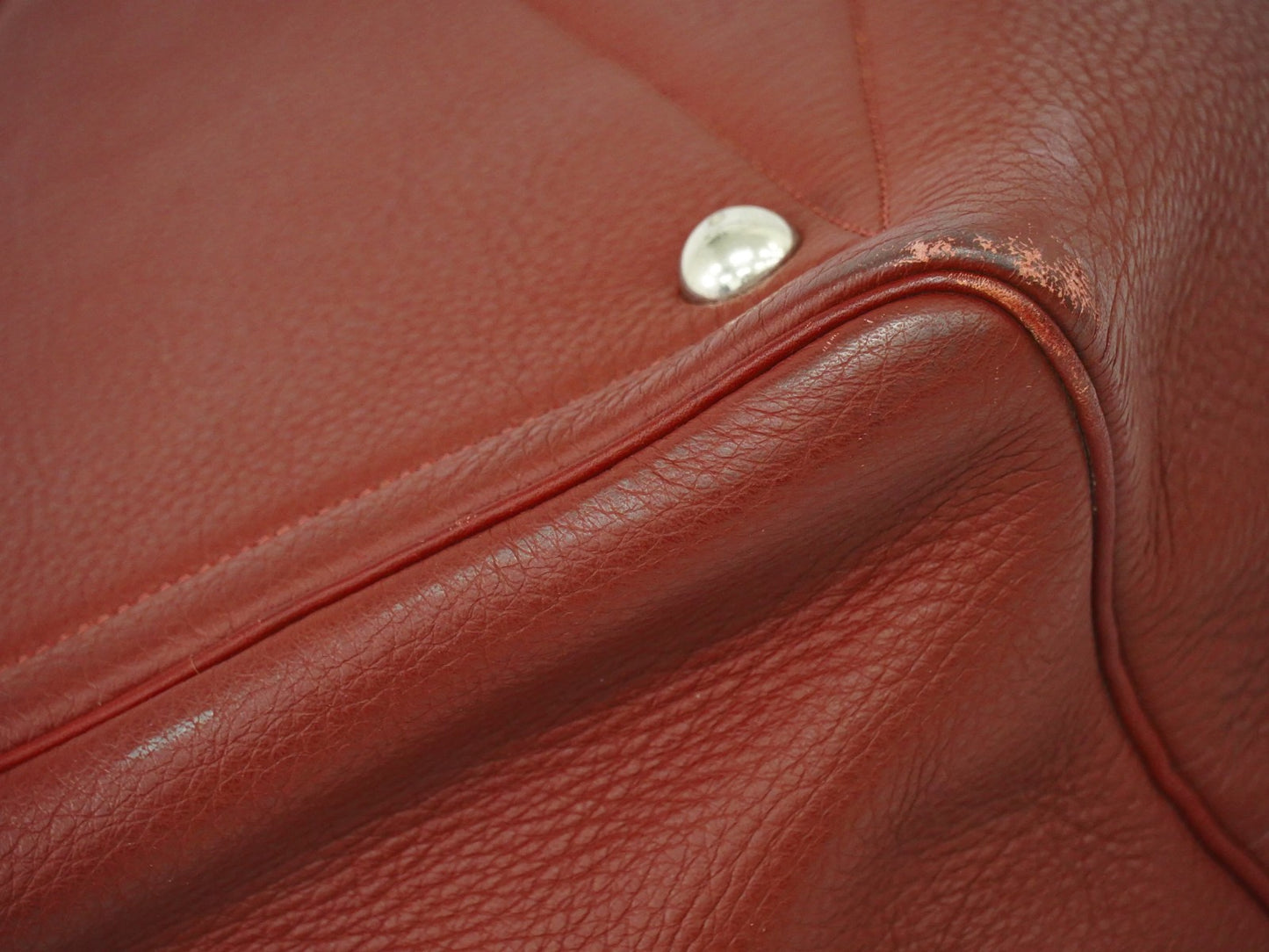 Hermes Victoria Travel Bag Leather, RED, LEATHER, Travel bag