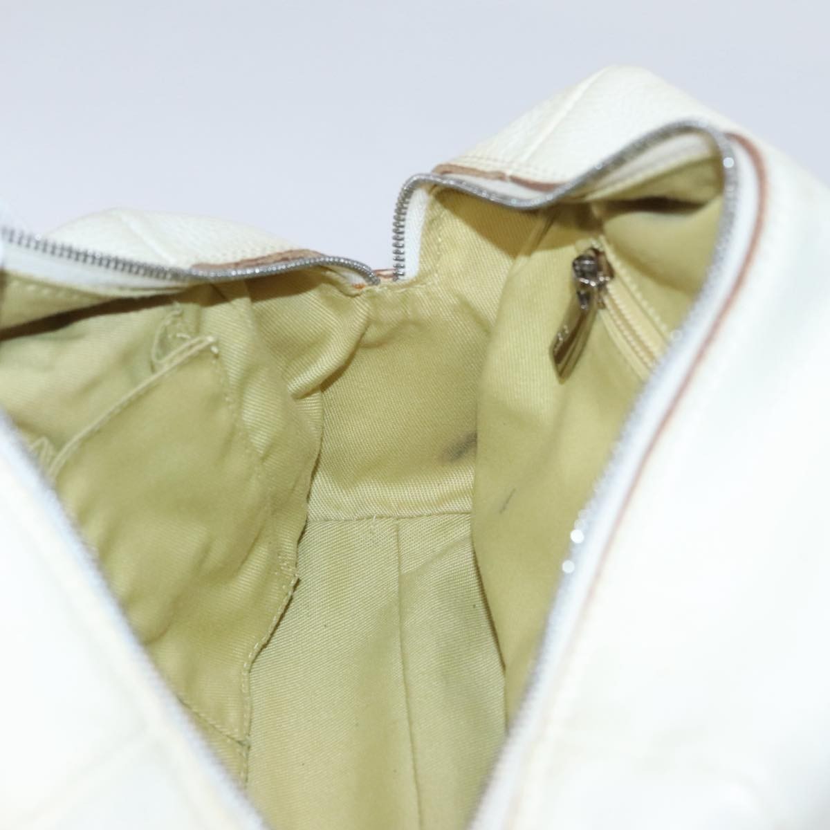 Salvatore Ferragamo Gancini Buckle Shoulder Bag Leather, WHITE, LEATHER, Handbag