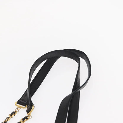 Bally Vintage Chain Shoulder Bag Quilted Leather, BLACK, LEATHER, Shoulder bag