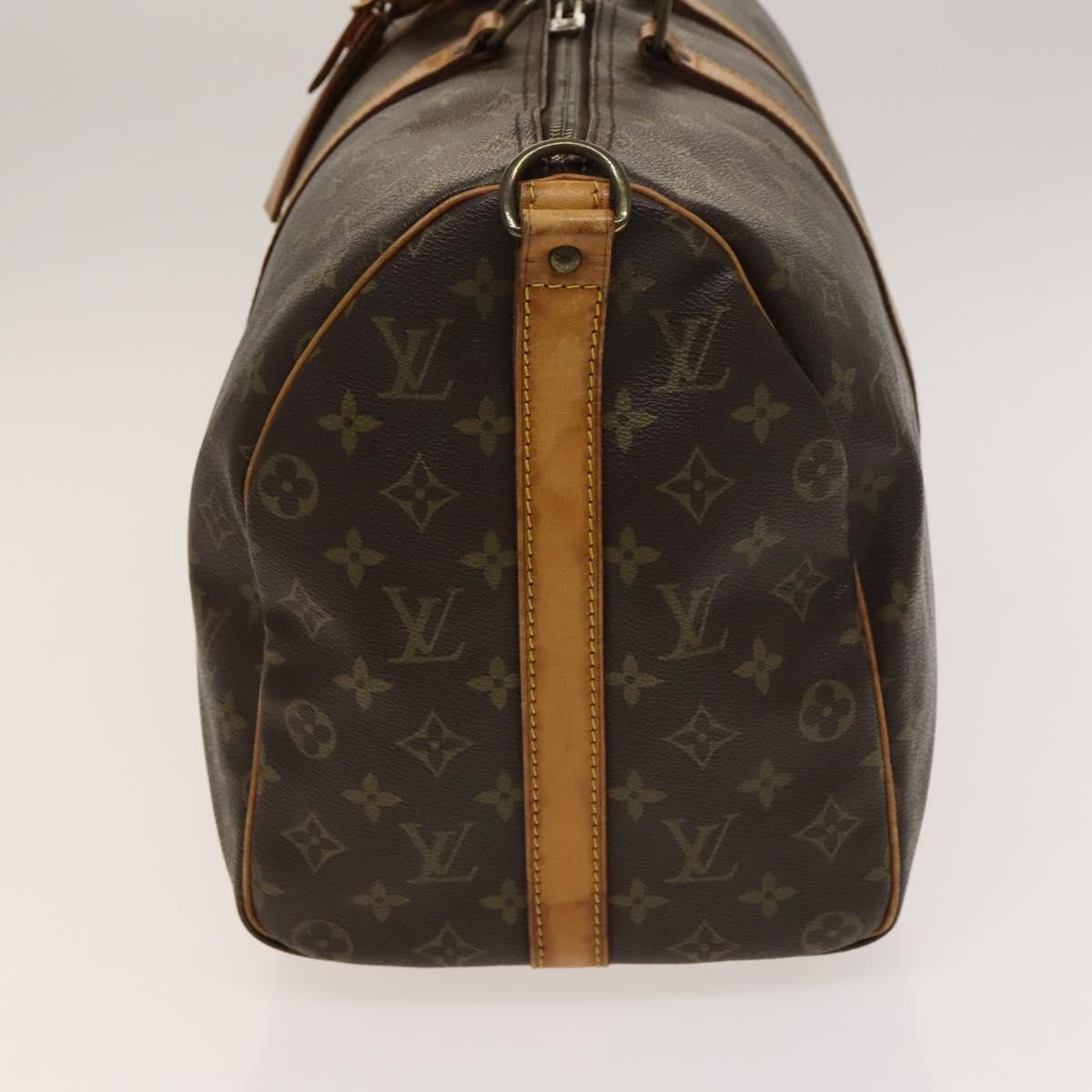 Louis Vuitton Keepall Bandouliere Bag Monogram Canvas, BROWN, CANVAS, Travel bag