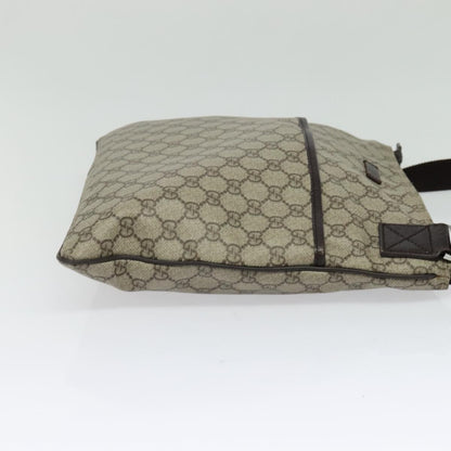 Gucci Zip Top Messenger Bag GG Coated Canvas, BEIGE, CANVAS, Shoulder bag