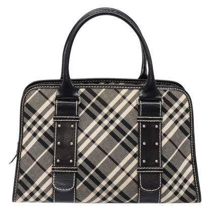 Burberry Belted handle handbag Nova check canvas, BLACK, CANVAS, Handbag