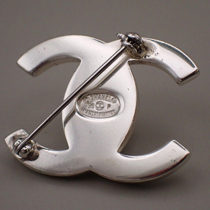 Chanel Vintage CC Turnlock Brooch Metal, SILVER, SILVER_PLATED, Brooch