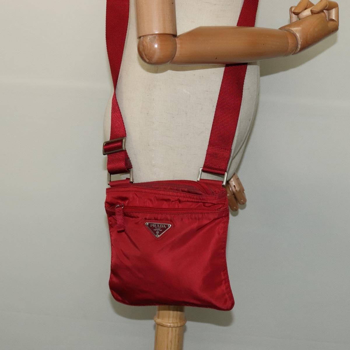 Prada Vintage Shoulder Bag Tessuto, RED, NYLON, Shoulder bag