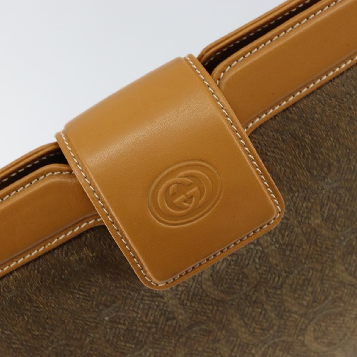 Gucci Vintage Shoulder Bag Canvas and Leather, BEIGE, CANVAS, Shoulder bag