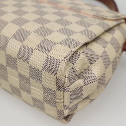 Louis Vuitton Croisette Handbag Damier, WHITE, CANVAS, Handbag