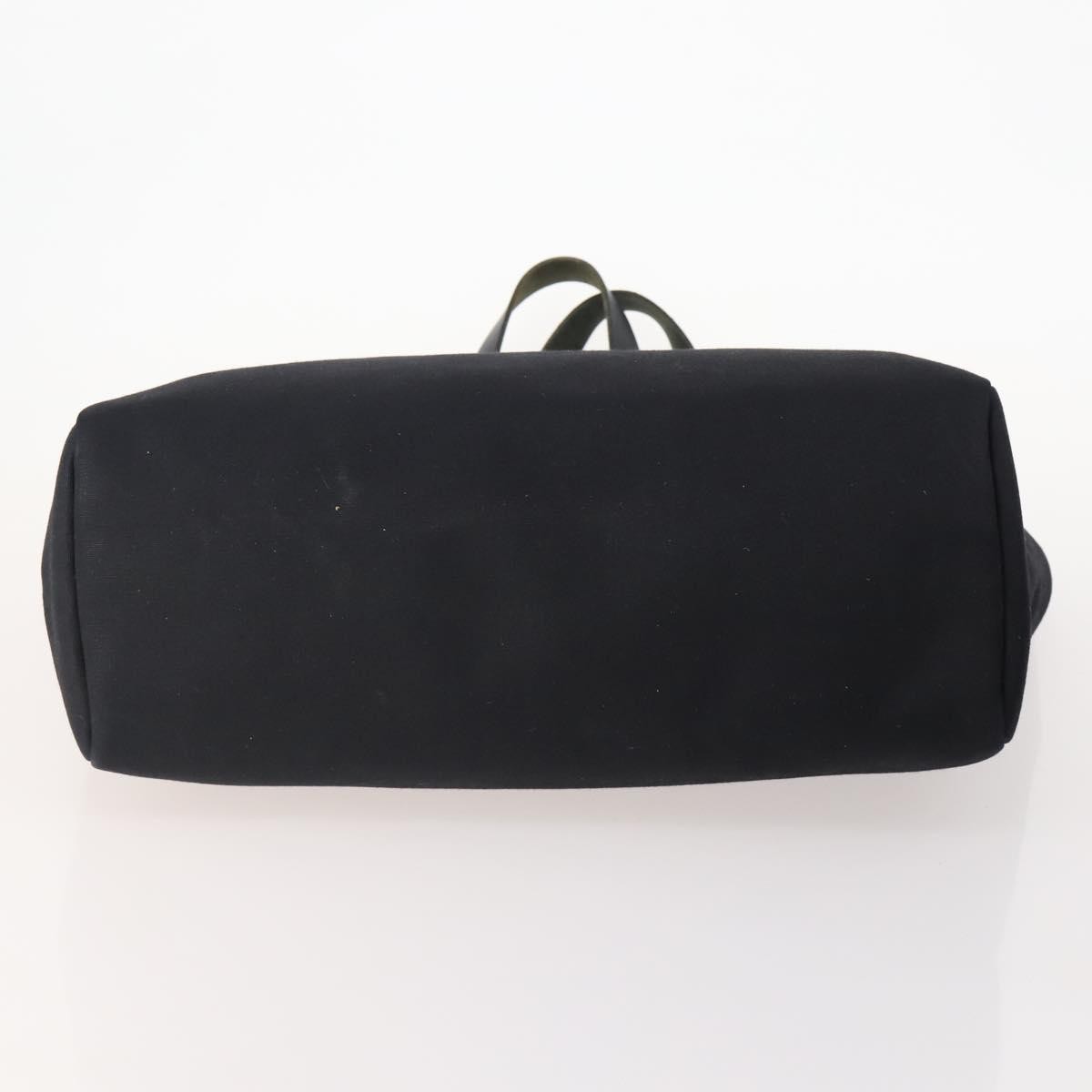 Hermes Herbag Cabas Toile and Leather, Black, Canvas, Tote Bag
