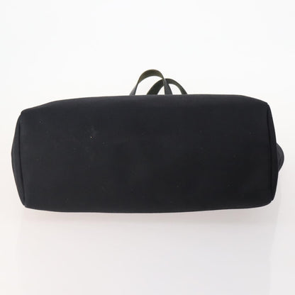 Hermes Herbag Cabas Toile and Leather, Black, Canvas, Tote Bag
