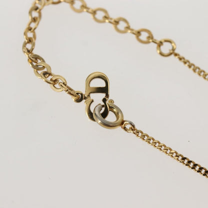 Christian Dior CD Pendant Necklace Metal and Crystals, GOLD, METAL, Necklace