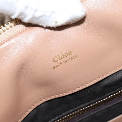 Chloe Bicolor Baylee Satchel Leather, ORANGE, LEATHER, Handbag