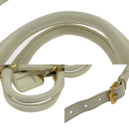 Prada Convertible Shopper Tote Vitello Daino, WHITE, LEATHER, Tote bag