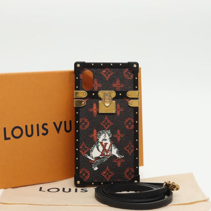 Louis Vuitton Phone case for iPhone X/XS Monogram canvas, BLACK, CANVAS, Clutche & pouche