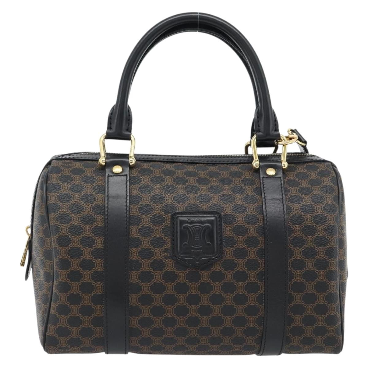 Celine Macadam Handbag Macadam with leather, Black, Canvas, Handbag