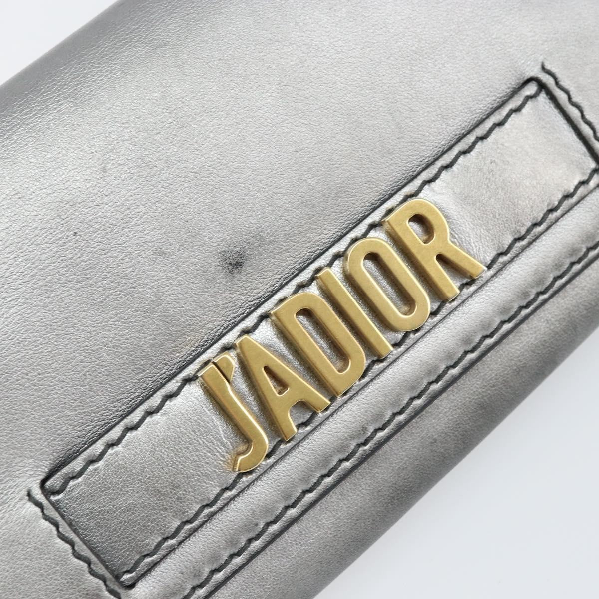 Christian Dior J'Adior Croisiere Chain Wallet Leather, SILVER, LEATHER, Clutche & pouche