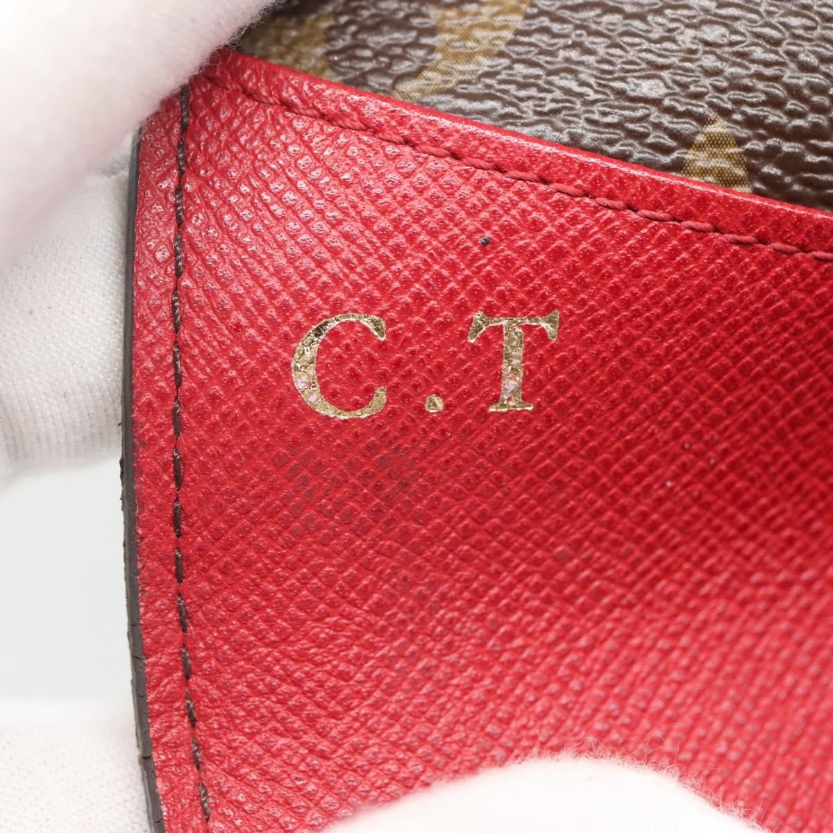 Louis Vuitton Emilie Wallet Monogram Canvas, Red, Canvas, Wallet