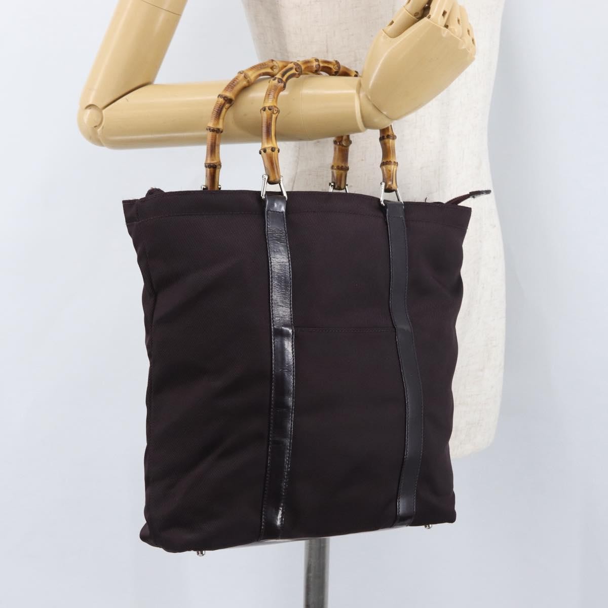 Gucci Bamboo tote bag Canvas, Purple, Canvas, Tote Bag