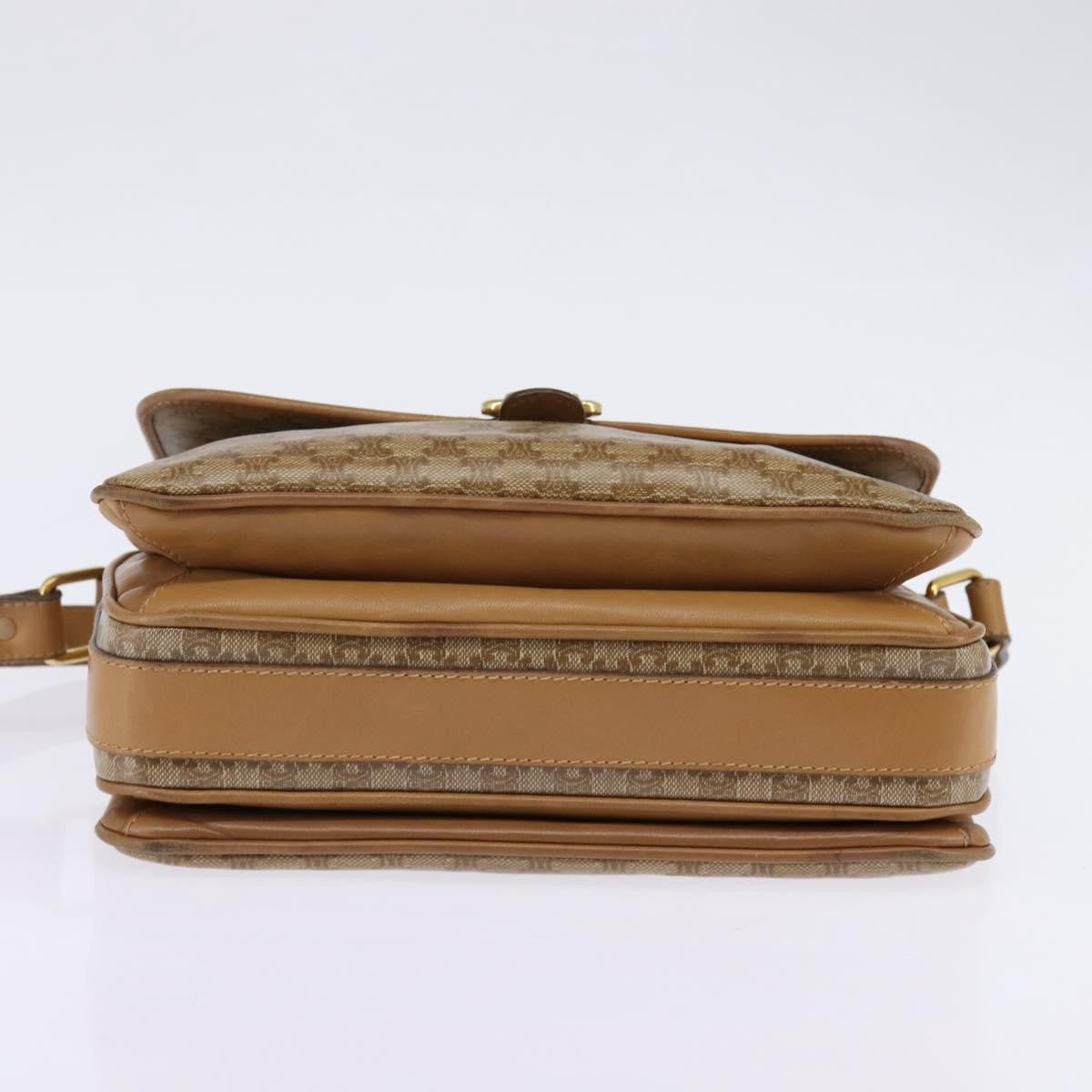 Celine Macadam Shoulder Bag PVC Leather, BEIGE, CANVAS, Shoulder bag