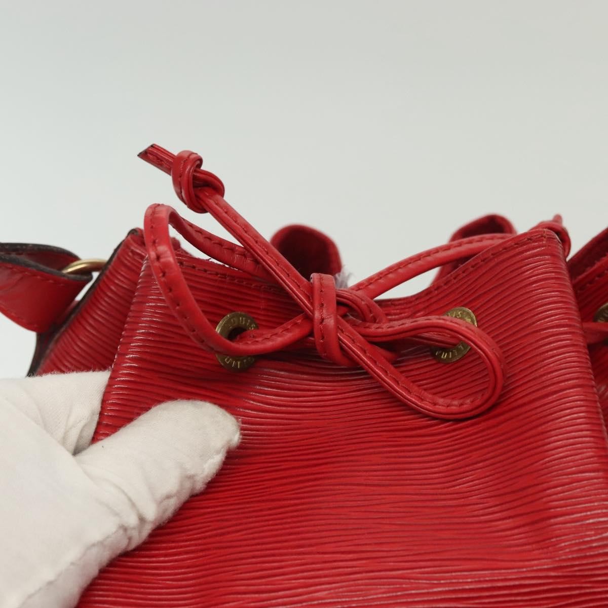 Louis Vuitton Petit Noe Handbag Epi Leather, RED, LEATHER, Shoulder bag