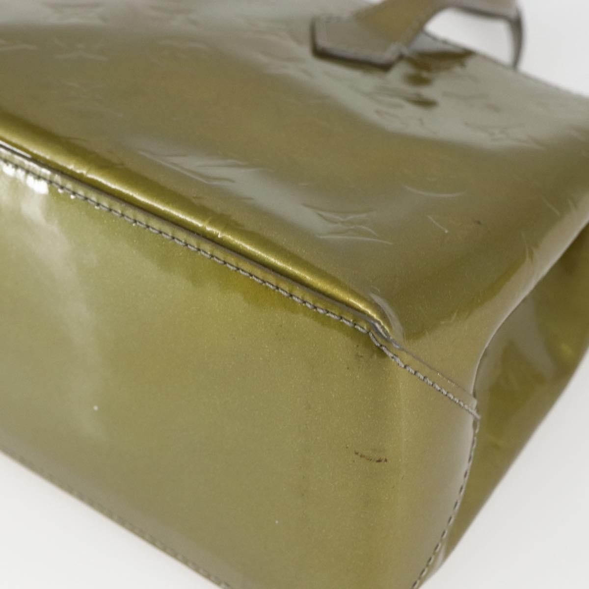 Louis Vuitton Wilshire Handbag Monogram Vernis, GREEN, PATENT_LEATHER, Handbag
