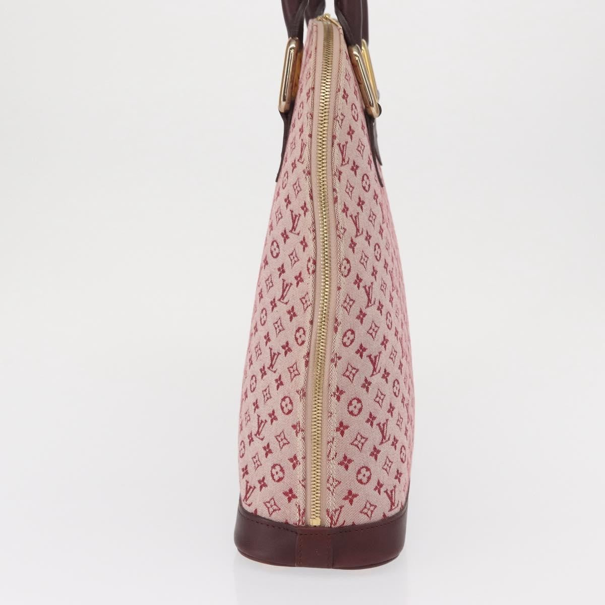 Louis Vuitton Alma Handbag Mini Lin Monogram, RED, CANVAS, Handbag