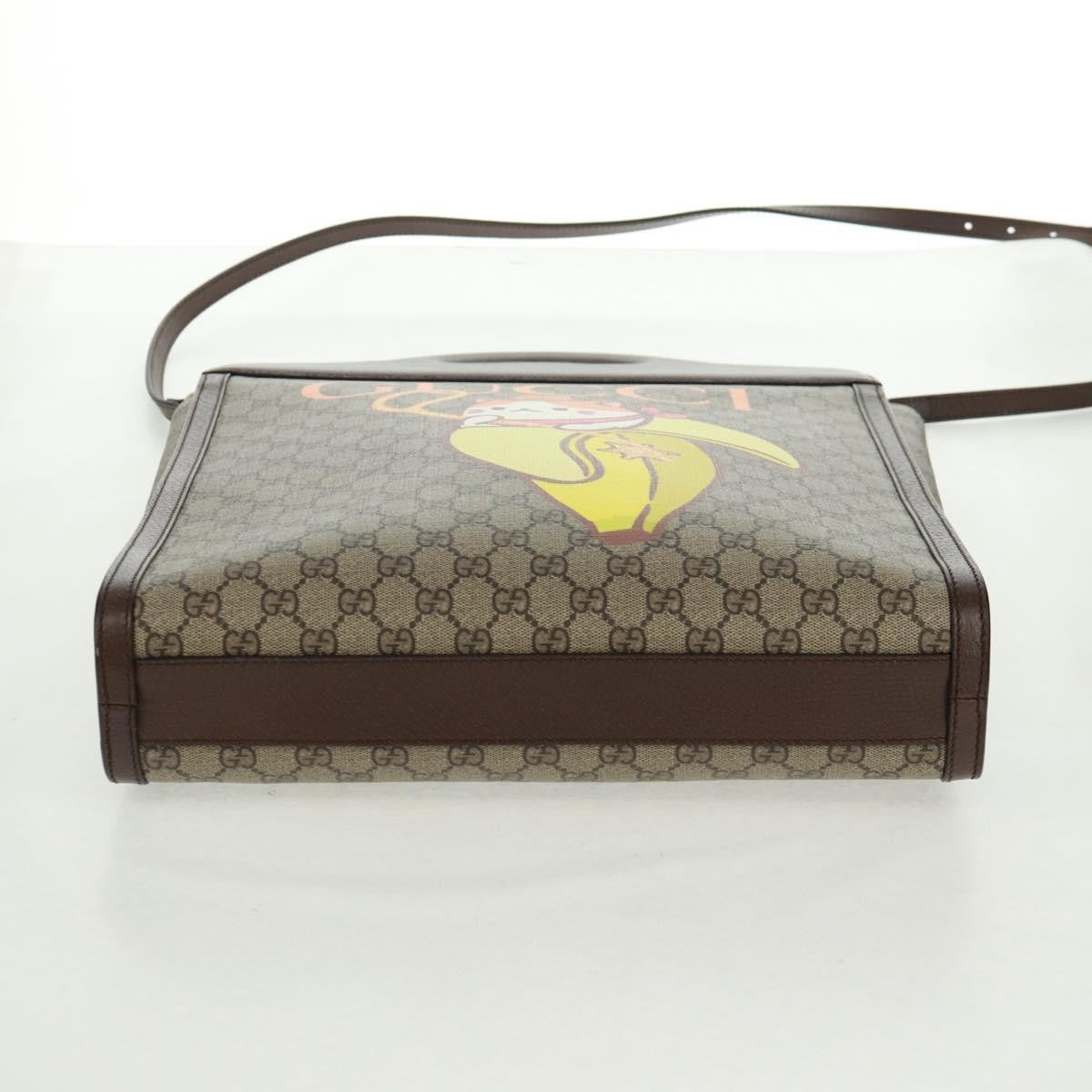 Gucci Cut Out Handle Tote Printed GG Coated Canvas, Beige, Canvas, Tote Bag